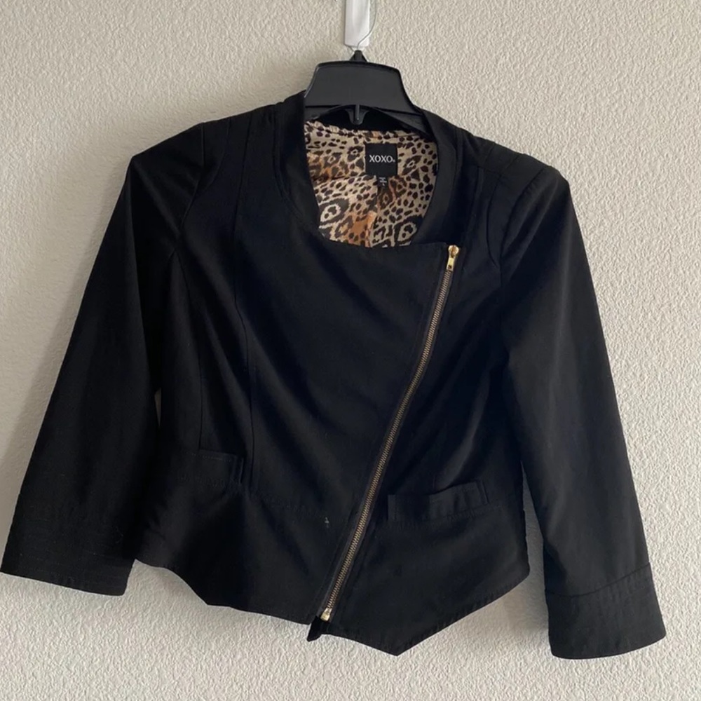 xoxo blazer womens black large